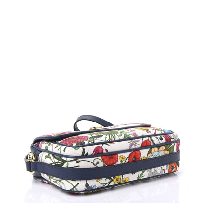 Gucci Canvas Flora Floral Shoulder Bag White Blue Agata Mulitcolor 3 of 10
