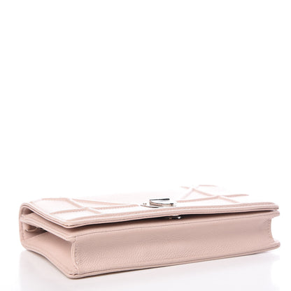 Christian Dior Grained Calfskin Diorama Wallet on Chain Pouch Rose Poudre 4 of 11
