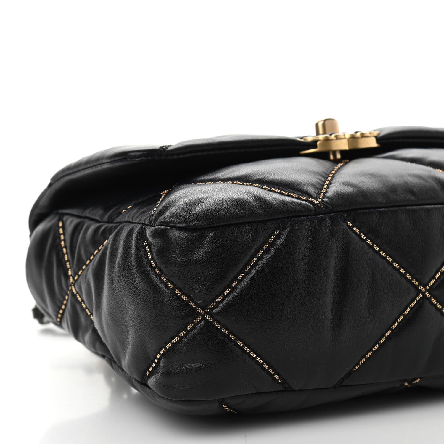 Chanel Lambskin Chain Quilted Medium Chanel 19 Flap Black 9 of 10
