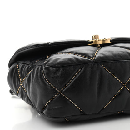 Chanel Lambskin Chain Quilted Medium Chanel 19 Flap Black 9 of 10