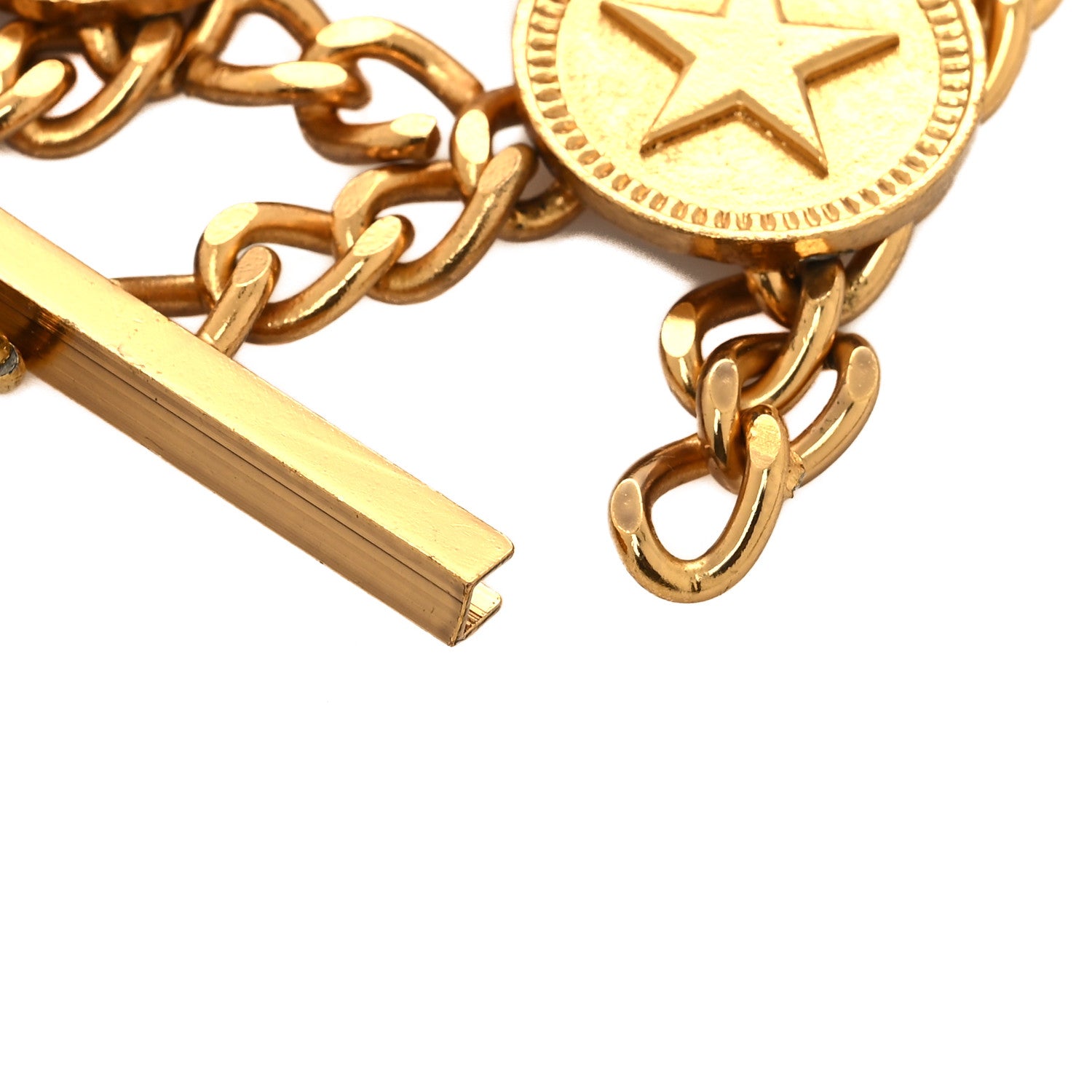 Chanel Chain Wide CC Star Medallion Belt Gold 4 of 5