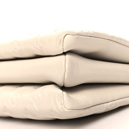 Louis Vuitton Lambskin Embossed Monogram Coussin PM Cream 11 of 11