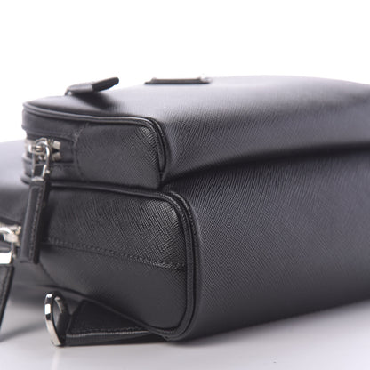 Prada Saffiano Sling Backpack Black 5 of 10