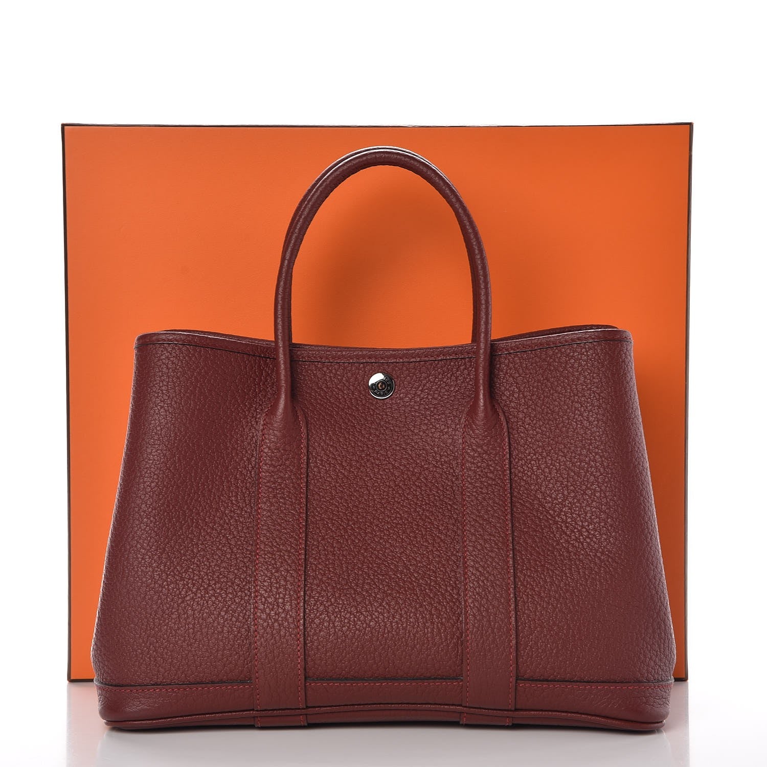 Hermes Vache Country Garden Party 30 TPM Rouge H 8 of 8
