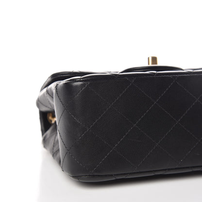Chanel Lambskin Quilted Mini Square Flap Black 8 of 9