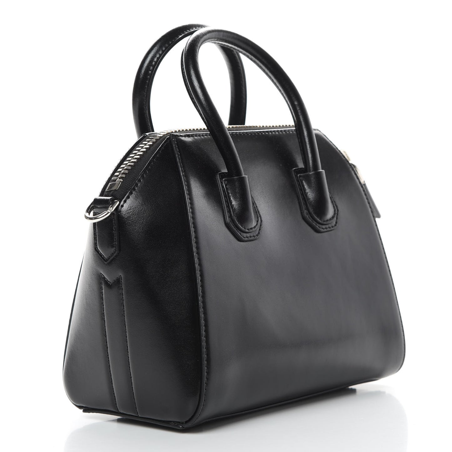 Shiny Lord Calfskin Mini Antigona Black