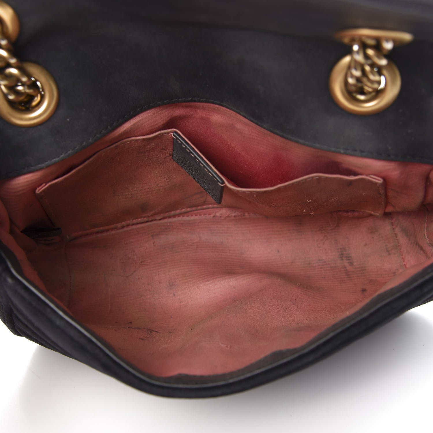Gucci Velvet Matelasse Mini GG Marmont Shoulder Bag Black 6 of 19