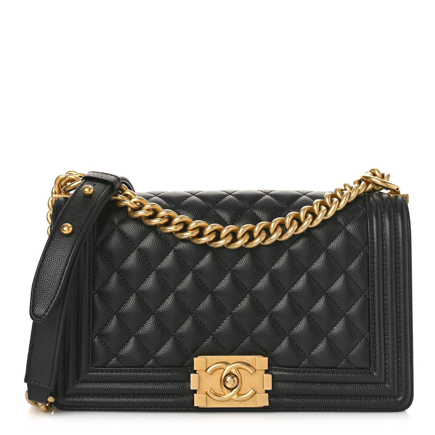 Chanel Caviar Quilted Medium Boy Flap Black 1 of 10