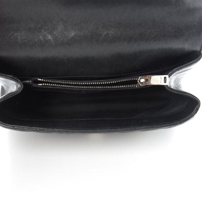 Saint Laurent Sheepskin Matelasse Chevron Monogram Medium College Bag Black 5 of 16