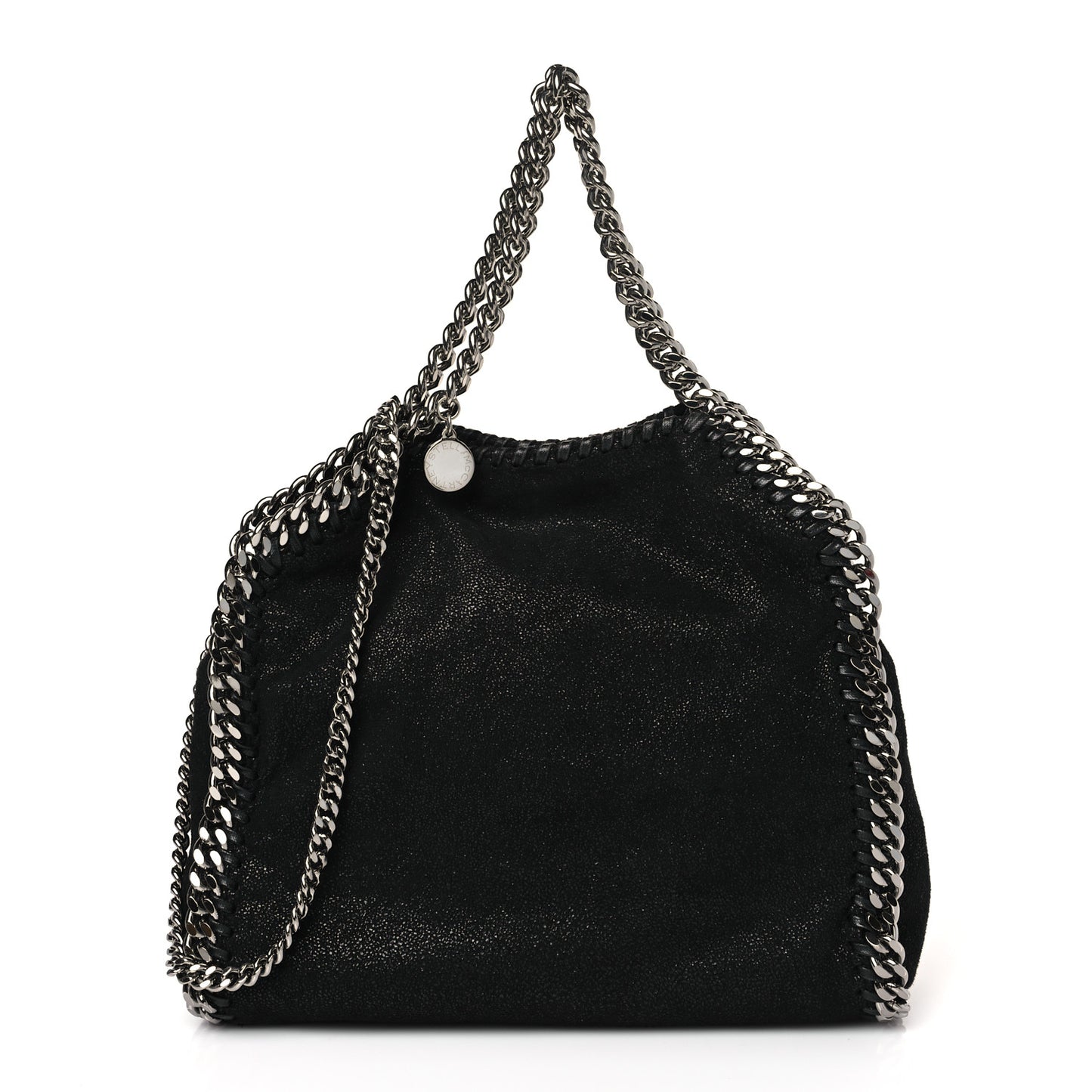 Shaggy Deer Mini Falabella Fold Over Tote Black
