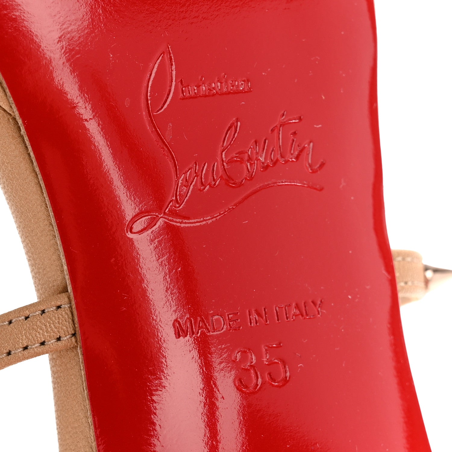 Christian Louboutin Kid Choca Lux 120 Sandals 35 Nude Pink Bronze 7 of 10