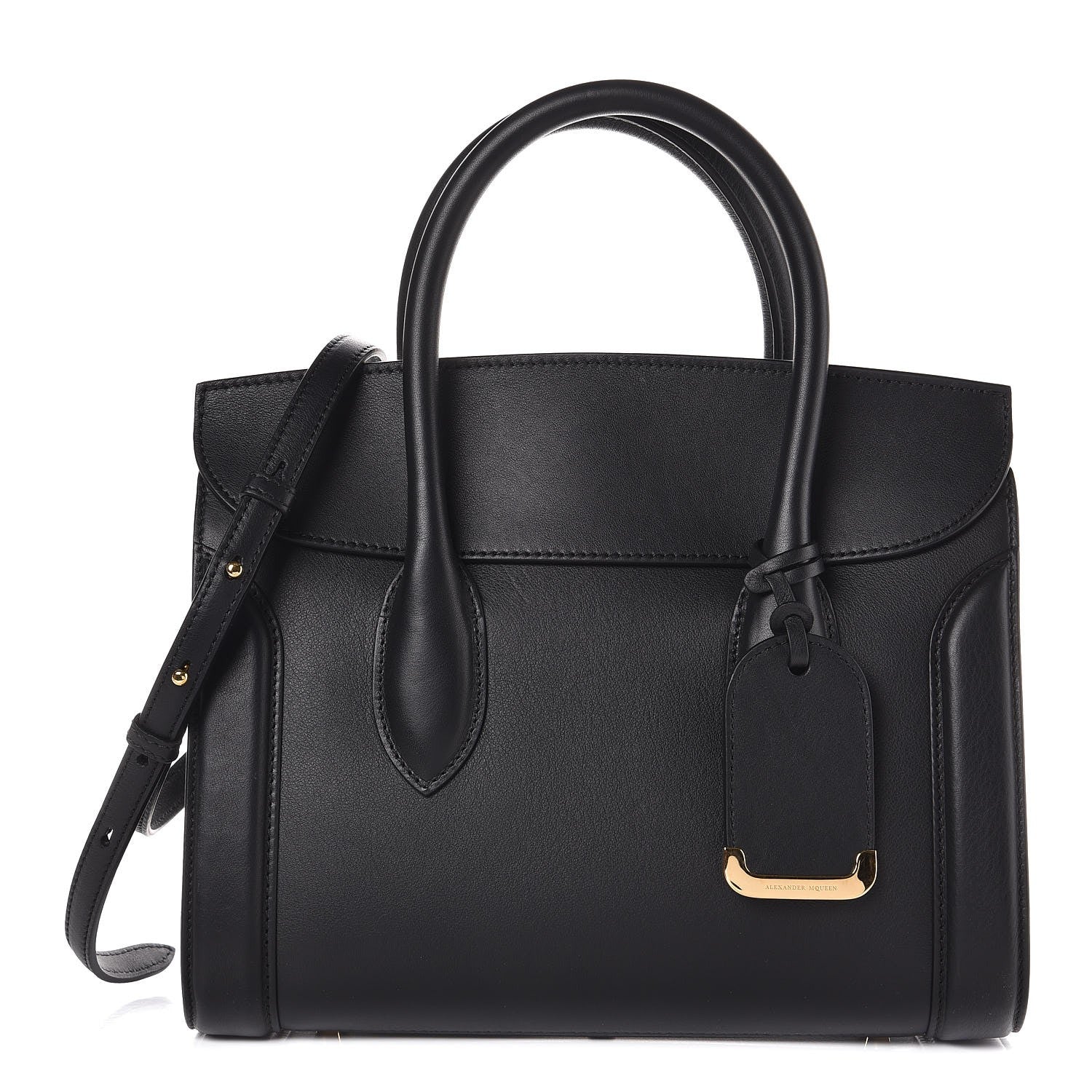 Alexander McQueen Sweet Calfskin Small Heroine 30 Black 1 of 7