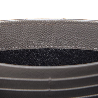 Saint Laurent Grain De Poudre Matelasse Monogram Flap Wallet Fog 8 of 12
