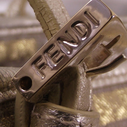 Fendi Zucchino Shopper Metallic Gold Tan 12 of 12