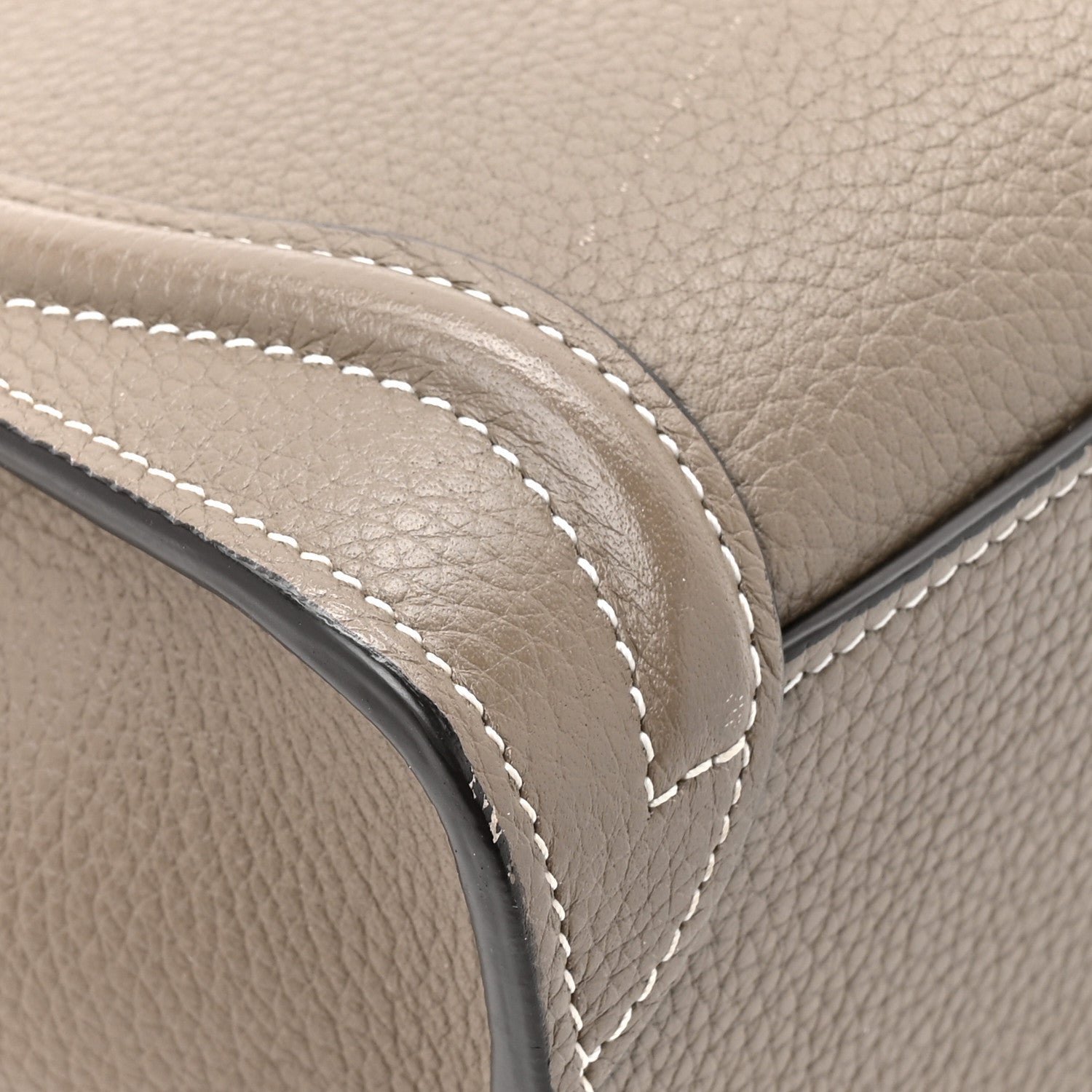 Celine Drummed Calfskin Nano Luggage Souris 12 of 13