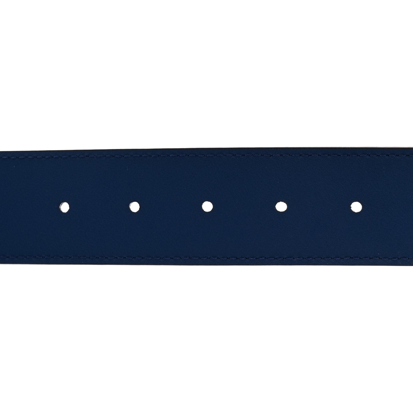 Calfskin GG Tennis Embossed Double G 40mm Belt 90 36 Intense Metal Blue