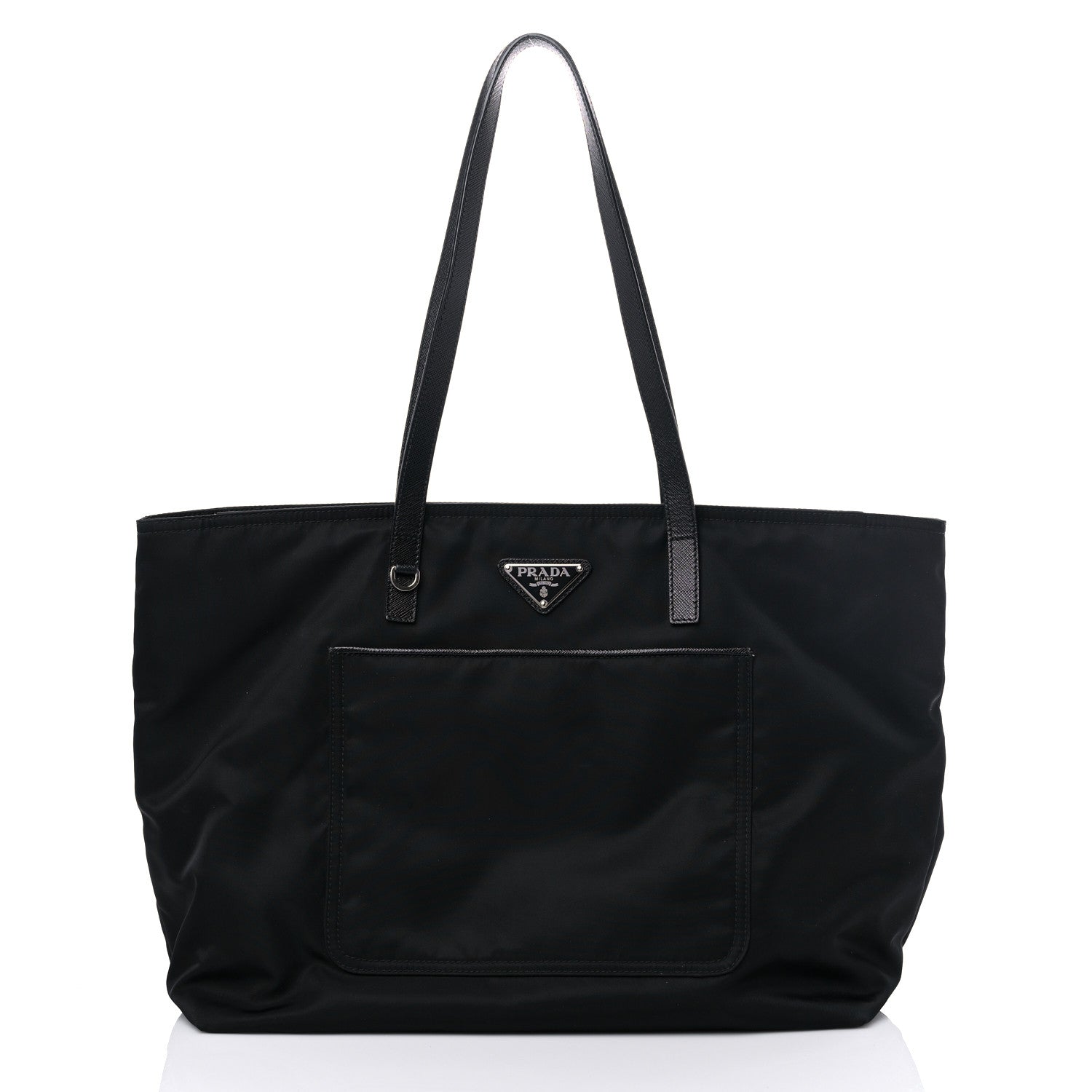 Prada Tessuto Nylon Saffiano Tote Black 2 of 14