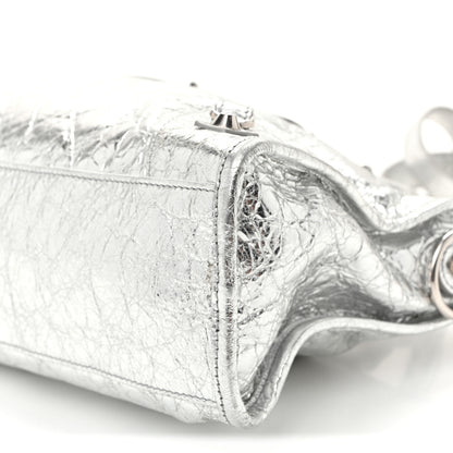 Balenciaga Metallic Agneau Silver Hardware Small Le City Silver 10 of 10