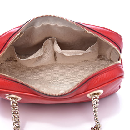 Gucci Pebbled Calfskin Small Soho Bowler Tabasco Red 5 of 9