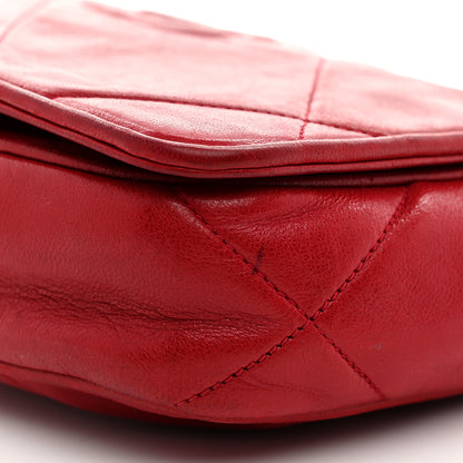 Chanel Lambskin Quilted CC Shoulder Bag Red 10 of 13