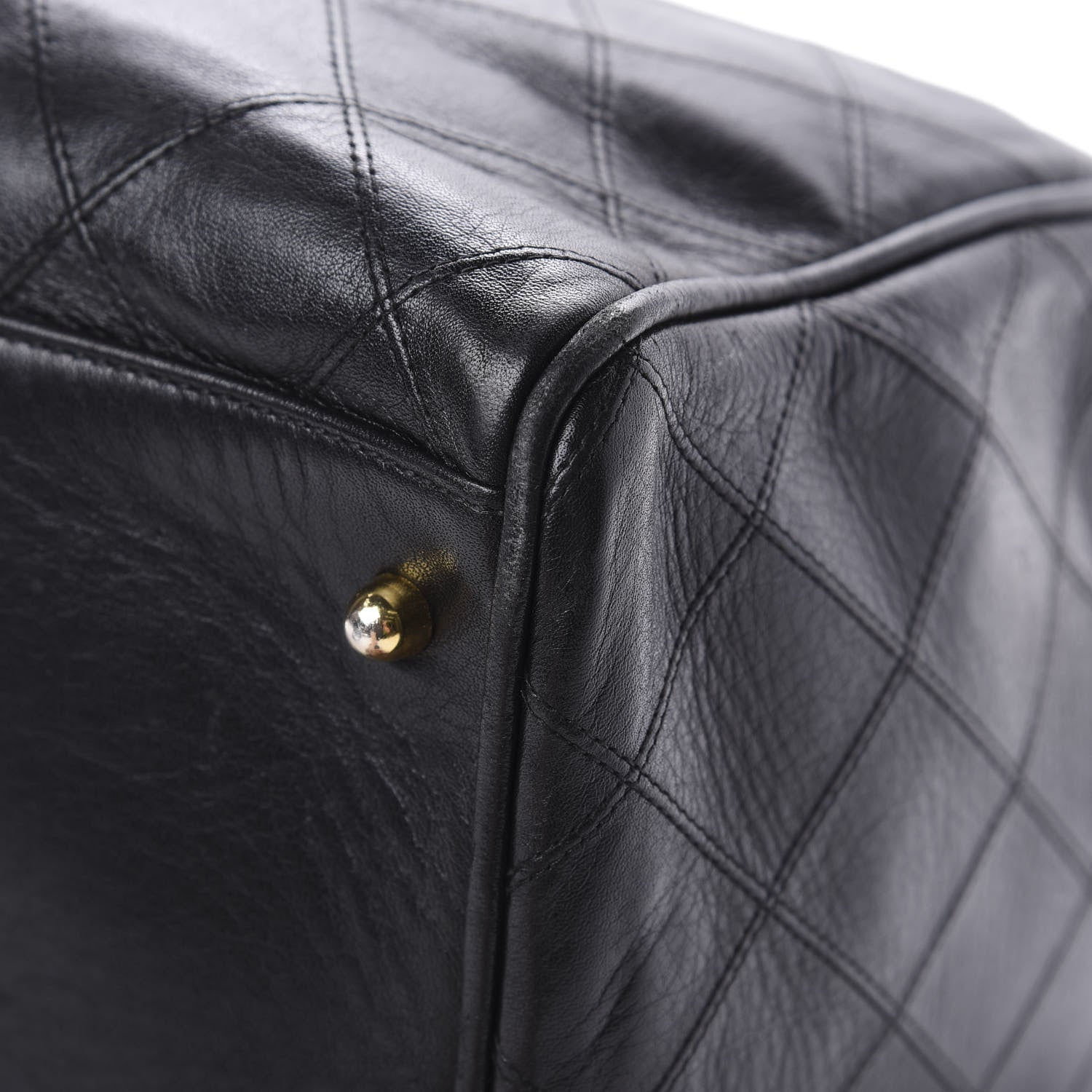 Chanel Calfskin Stitched CC Boston Black 11 of 21