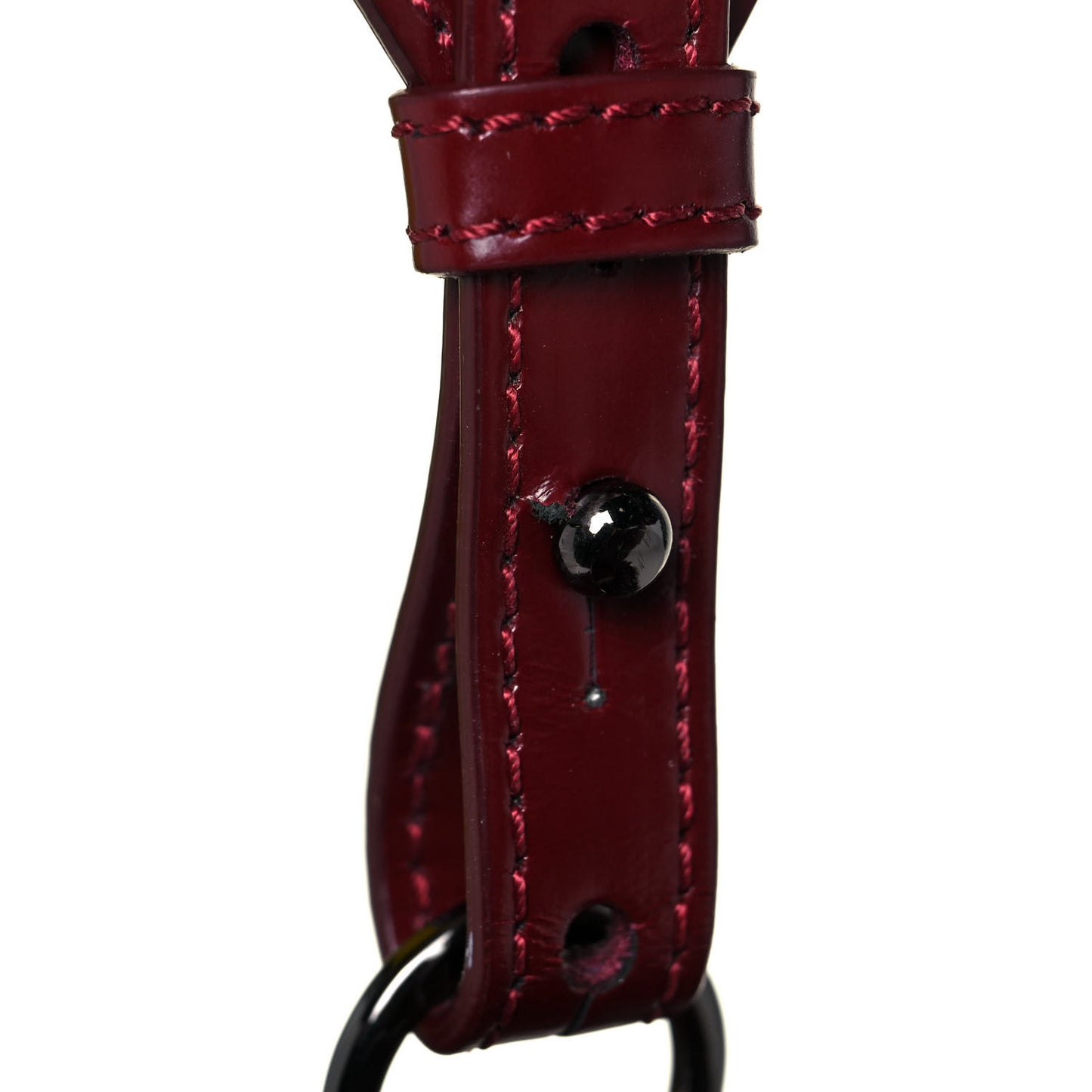 Calfskin Padded Diag Binder Flap Bag Burgundy