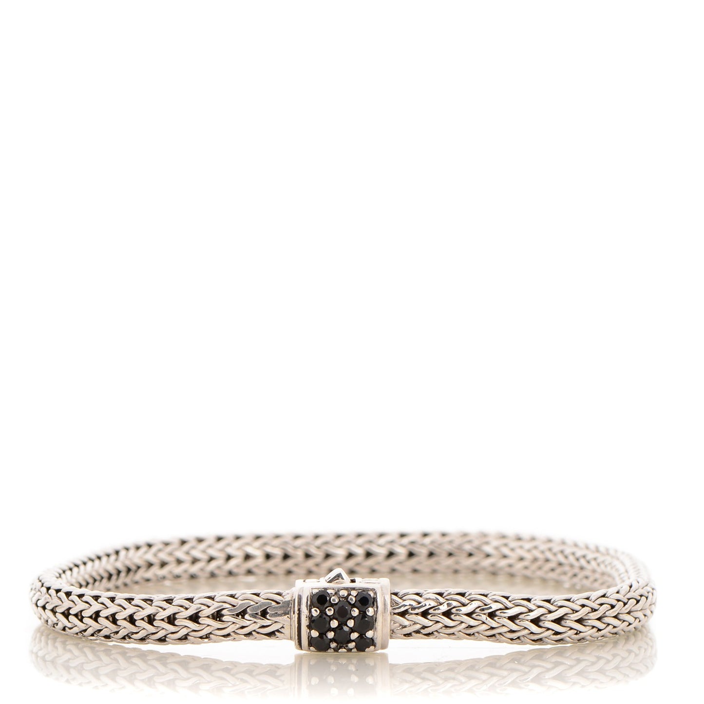 Sterling Silver Black Sapphire 5mm Classic Chain Bracelet