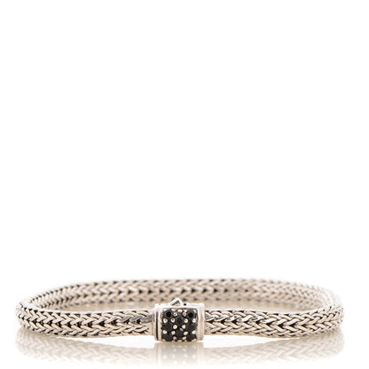 John Hardy Sterling Silver Black Sapphire 5mm Classic Chain Bracelet 1 of 7