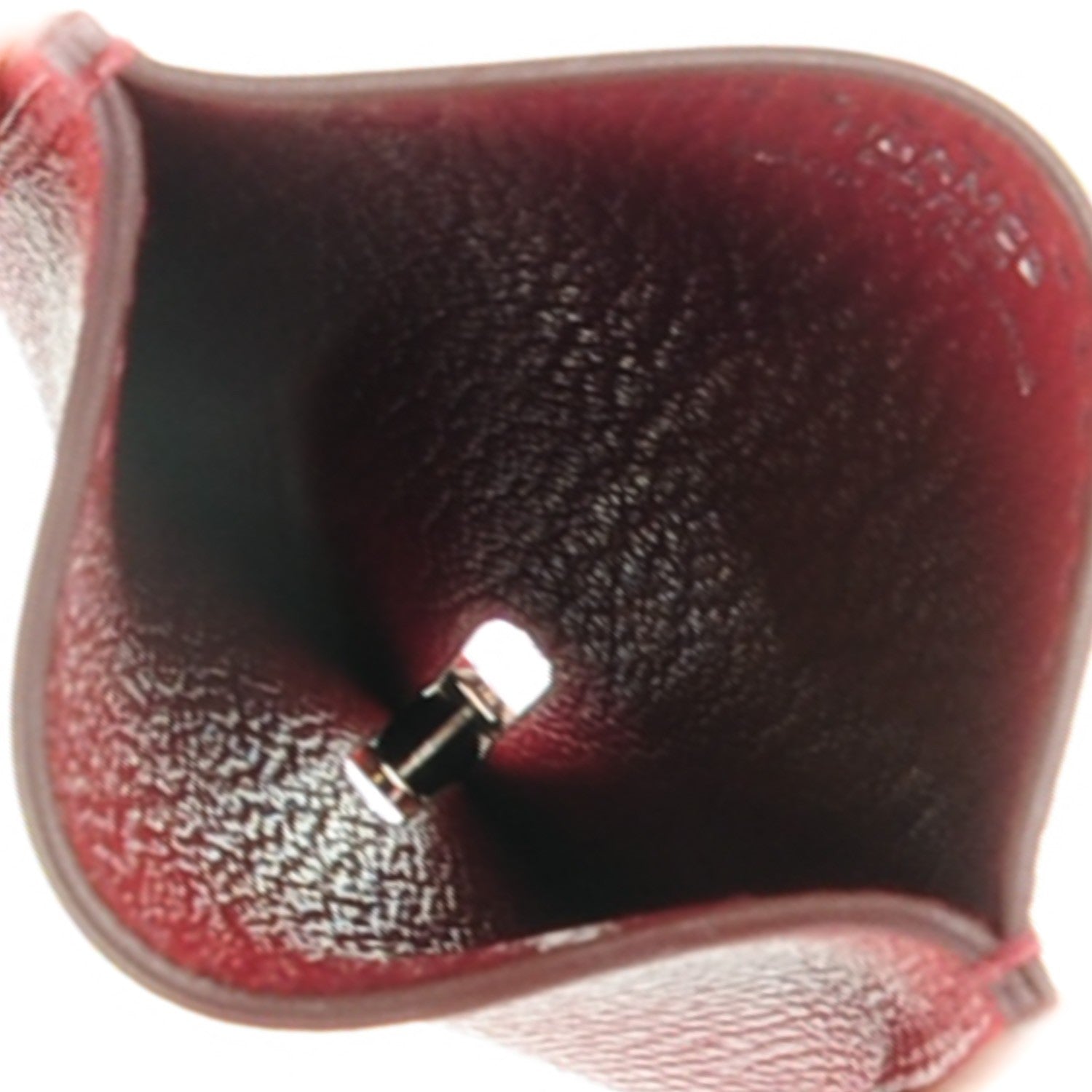 Hermes Epsom Diabolo Card Holder Case Rouge Garance 6 of 8