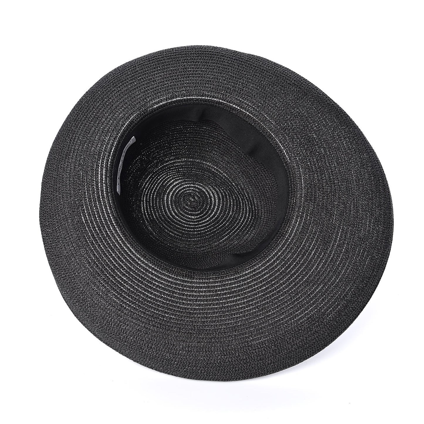 Straw Mexican Daytime Roses Hat Black
