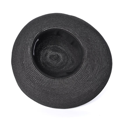 Christian Dior Straw Mexican Daytime Roses Hat Black 4 of 5