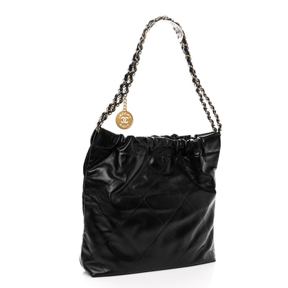 Chanel Shiny Calfskin Quilted Small Chanel 22 Black 4 of 11