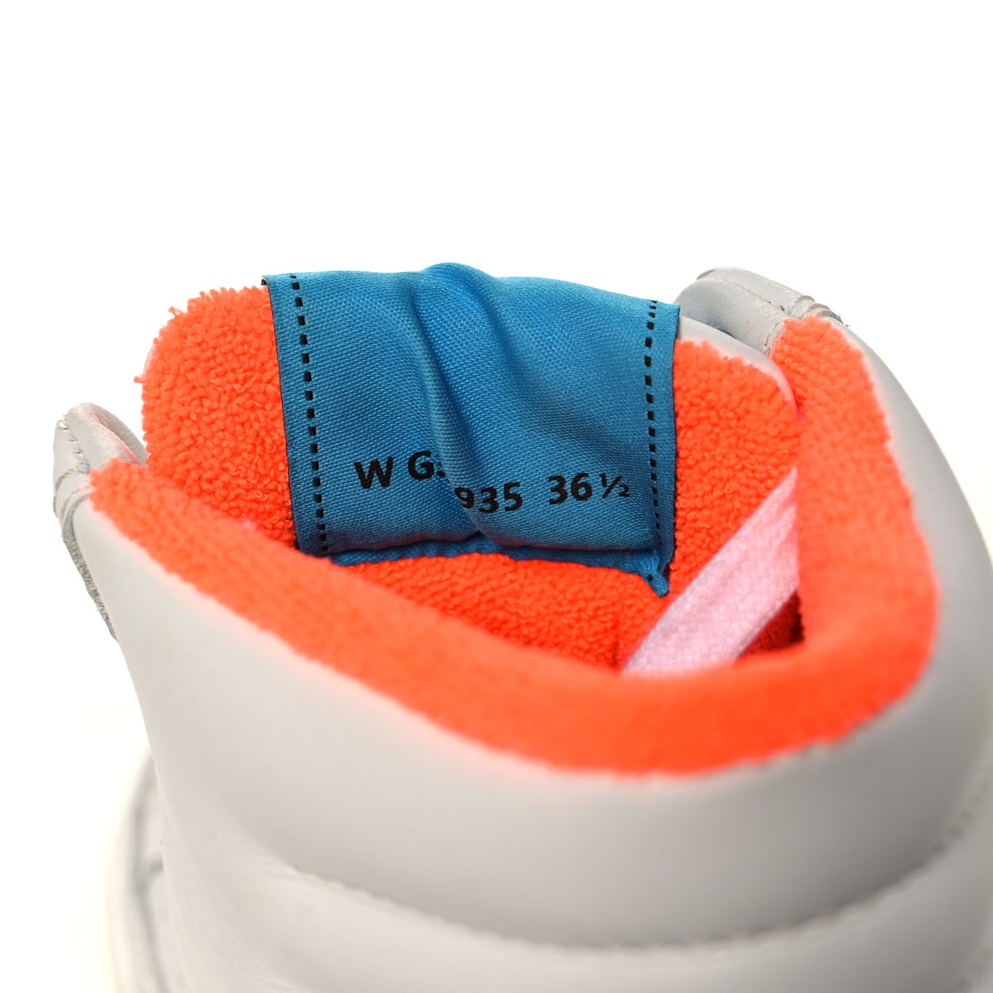 Calfskin Womens Logo High Top Sneakers 36.5 White Multicolor