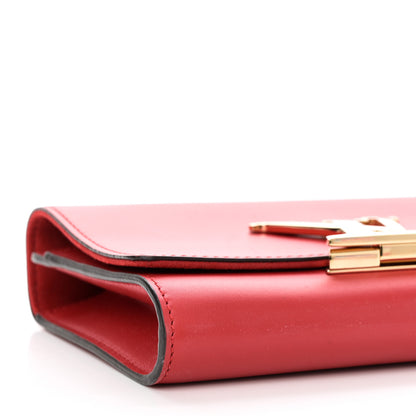 Louis Vuitton Calfskin Chain Louise MM Red 8 of 9