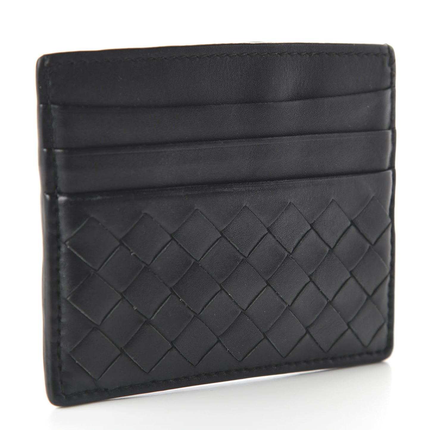 Nappa Intrecciato Card Holder Black
