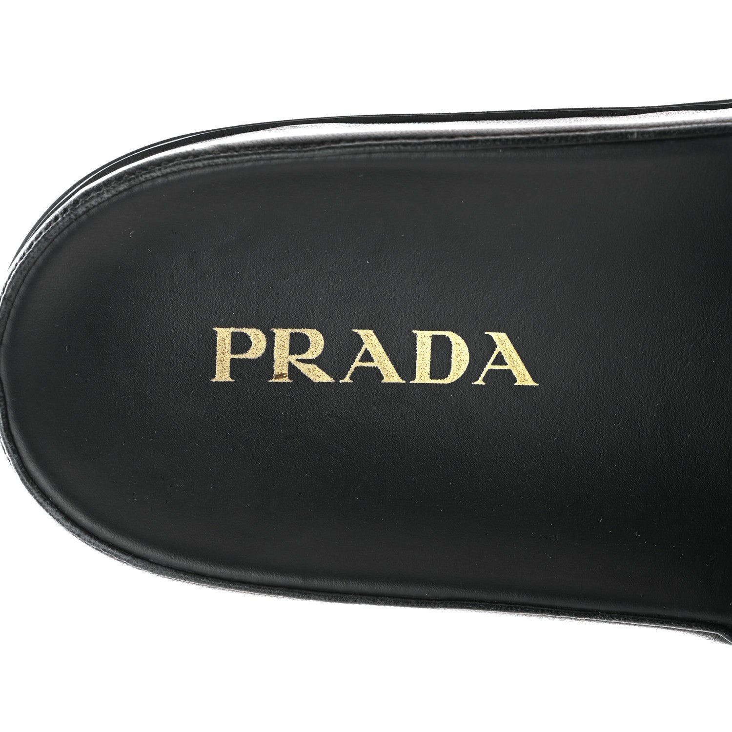 Prada Nappa Logo Quilted Slide Sandals 39 Black 7 of 8