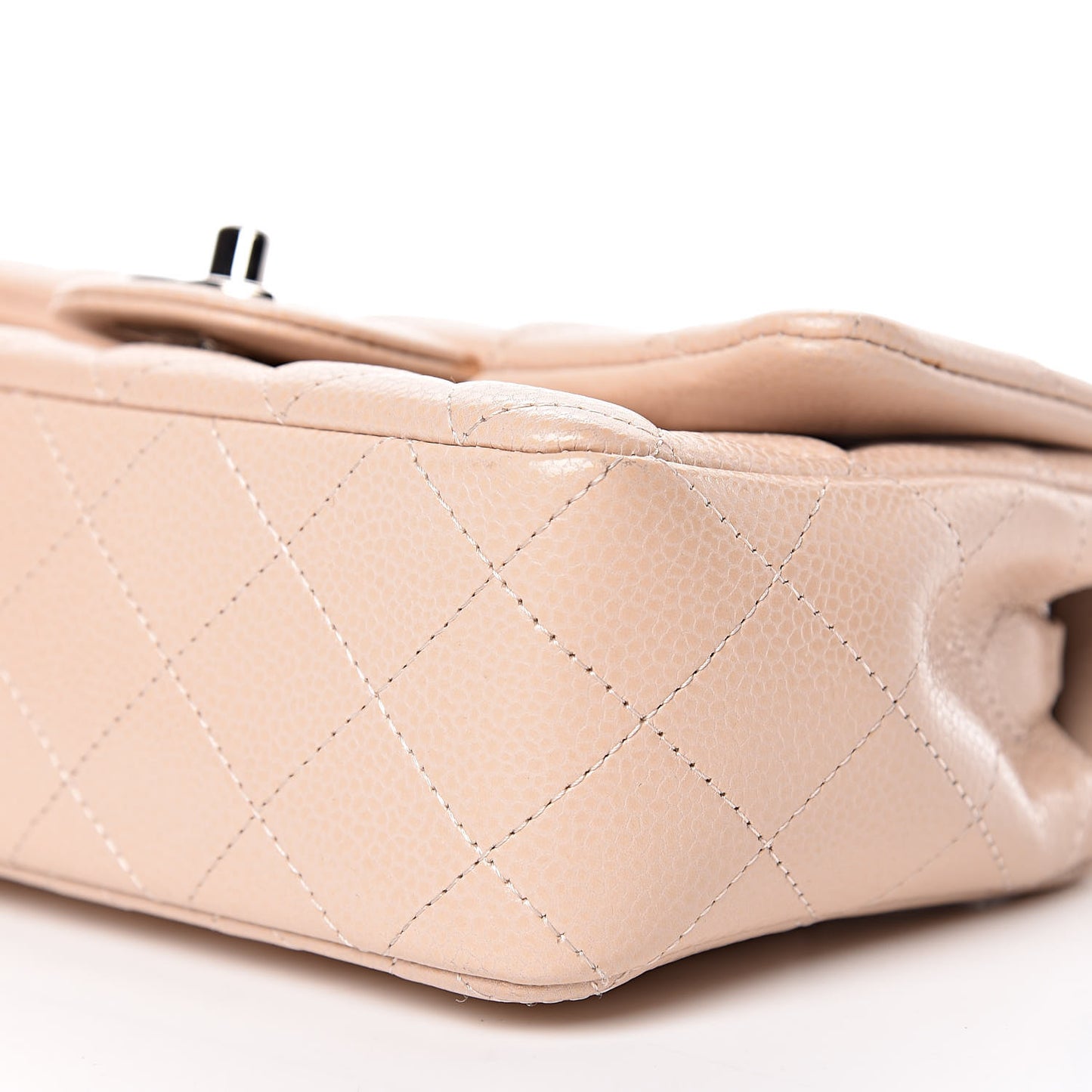 Caviar Quilted Mini Rectangular Flap Light Pink