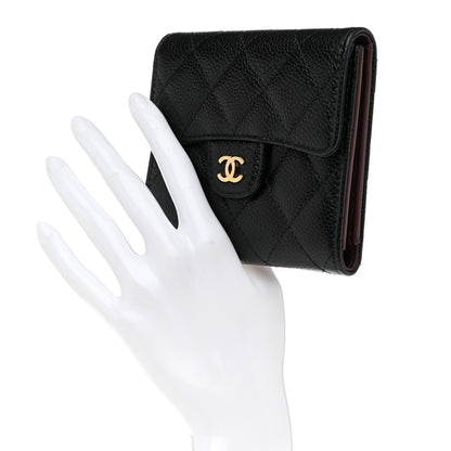 Chanel Caviar Quilted Compact Flap Wallet Black 2 of 8
