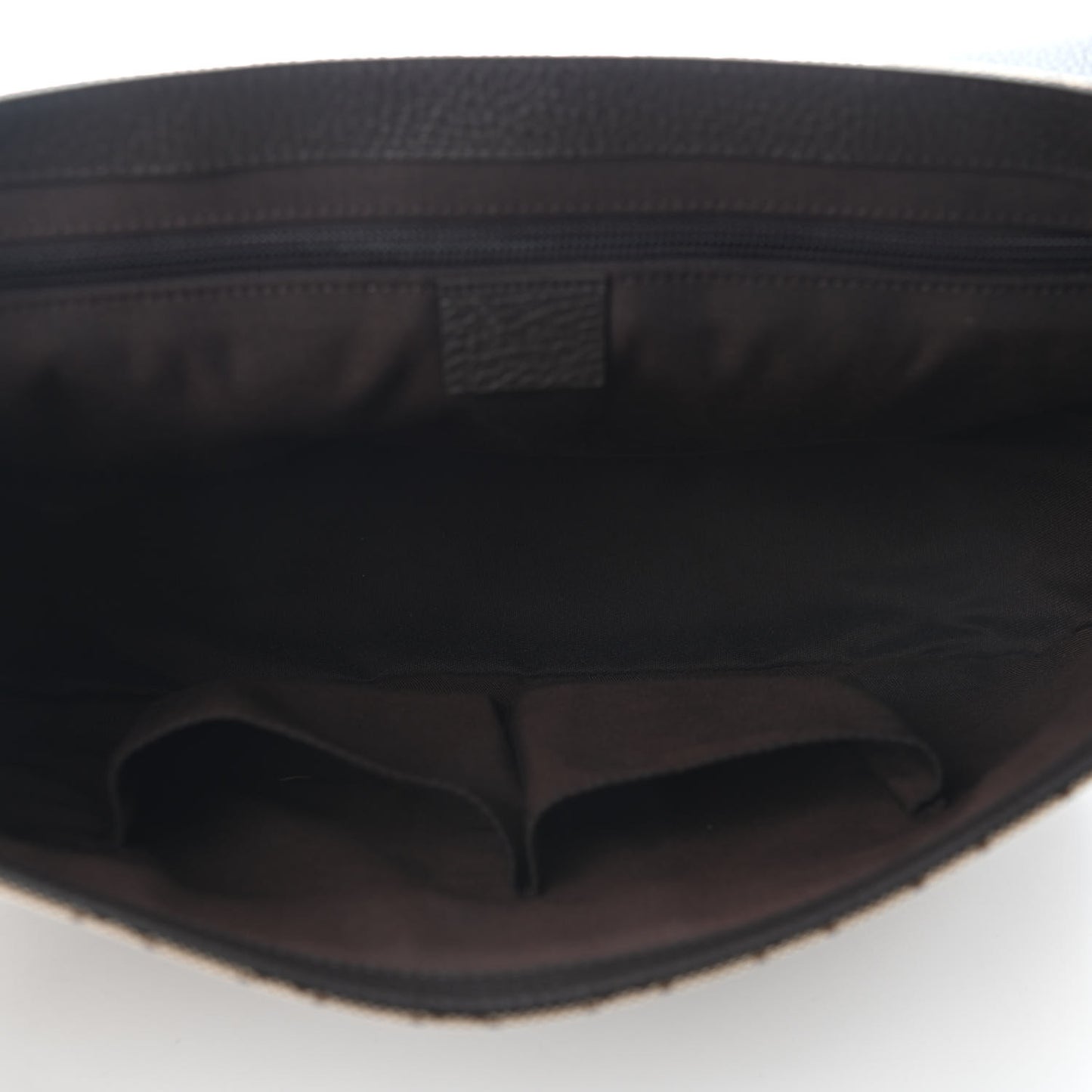 Monogram Large Flap Messenger Bag Beige Dark Brown