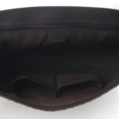 Gucci Monogram Large Flap Messenger Bag Beige Dark Brown 5 of 9