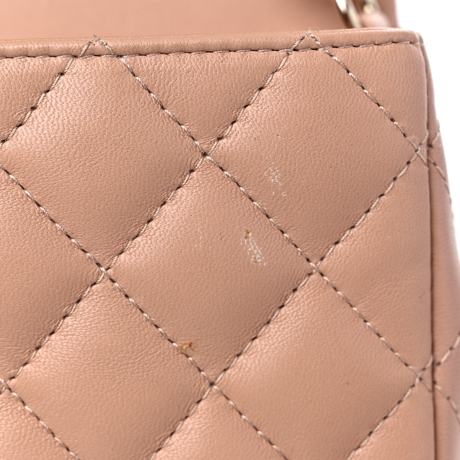 Chanel Lambskin Quilted Mini Rectangular Flap Beige 10 of 11