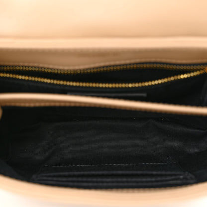 Saint Laurent Calfskin Y Quilted Monogram Toy Loulou Crossbody Bag Dark Beige 5 of 11