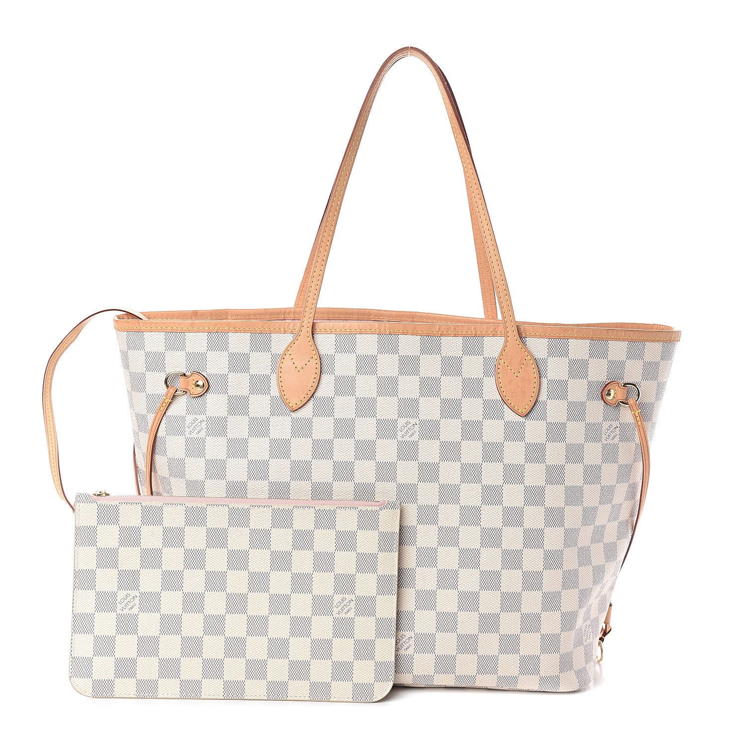 Louis Vuitton Damier Azur Neo Neverfull MM Rose Ballerine 1 of 8