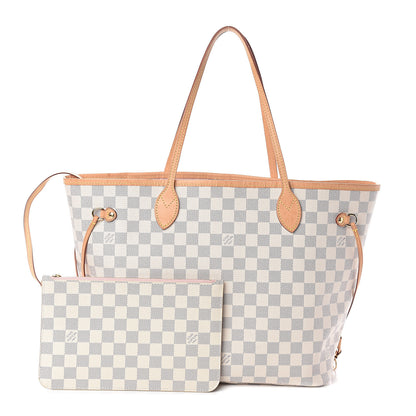Louis Vuitton Damier Azur Neo Neverfull MM Rose Ballerine 1 of 8