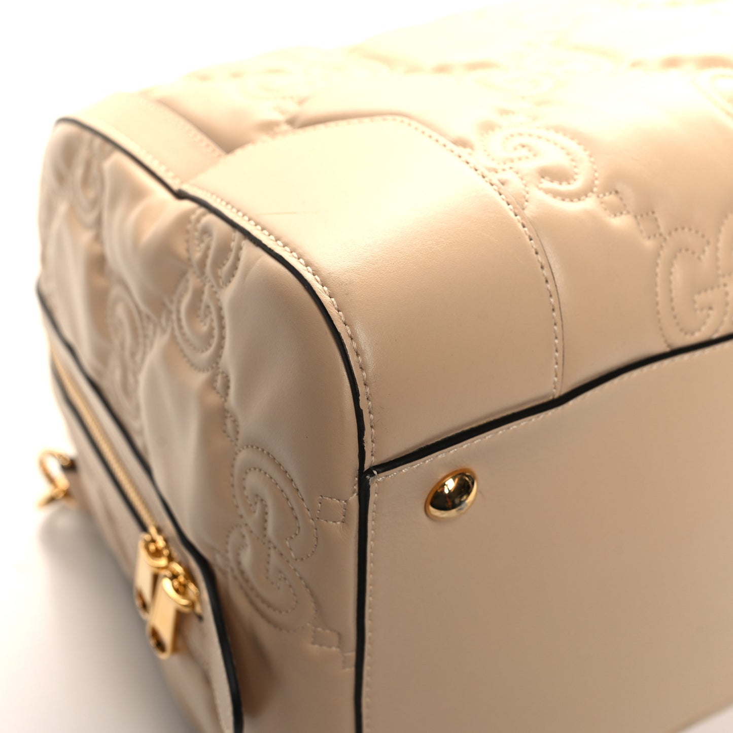 Calfskin GG Matelasse Medium Duffle Bag Naturale