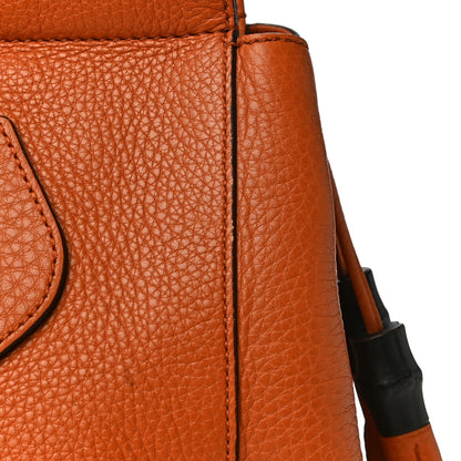 Gucci Pebbled Calfskin Large Lady Tassel Top Handle Bag Orange 14 of 17