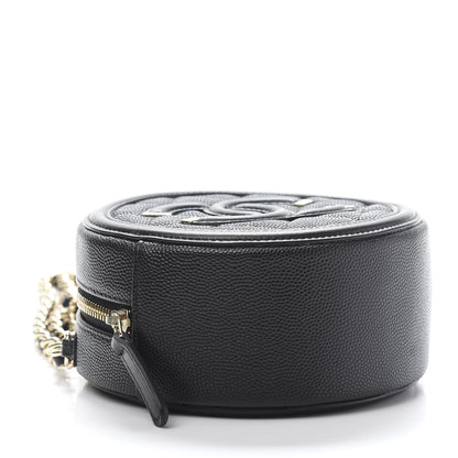 Chanel Caviar Quilted Round Filigree Crossbody Black 4 of 11