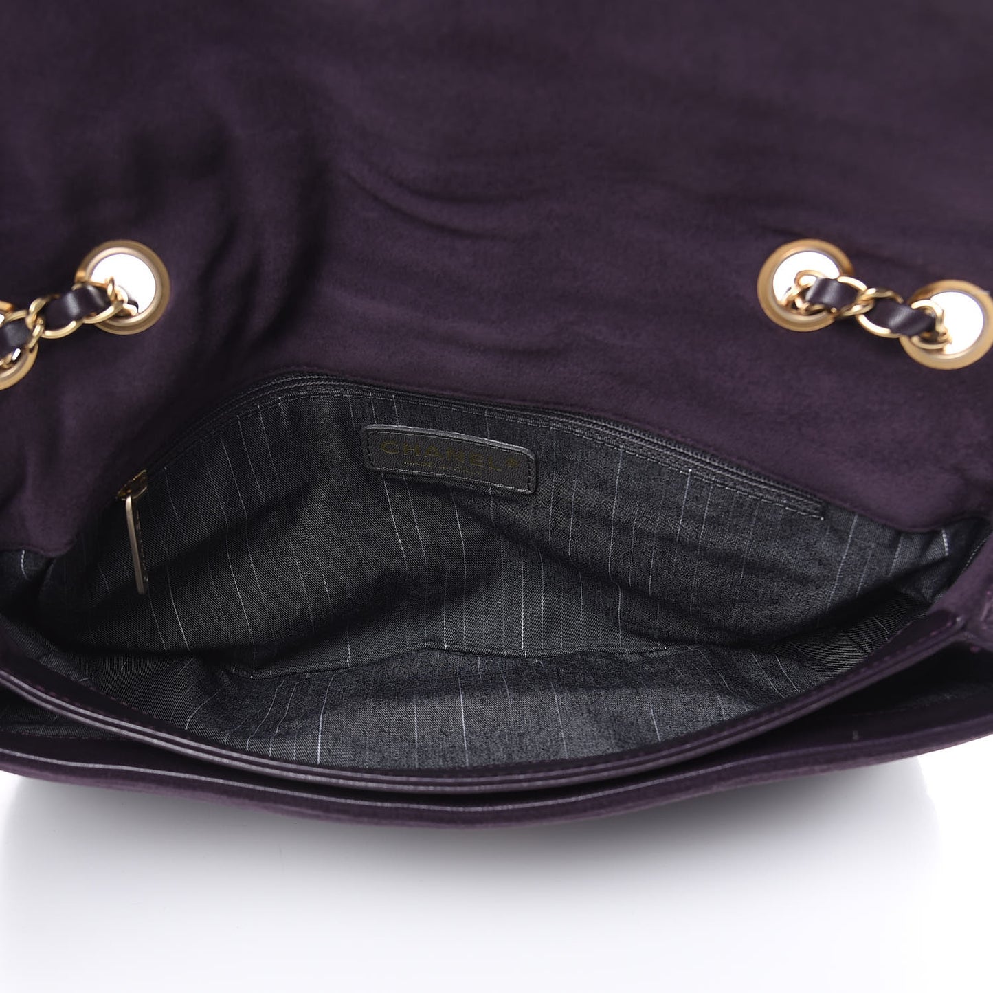 Suede Union Jack Jumbo Mademoiselle Flap Purple