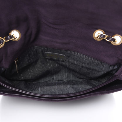 Chanel Suede Union Jack Jumbo Mademoiselle Flap Purple 5 of 14