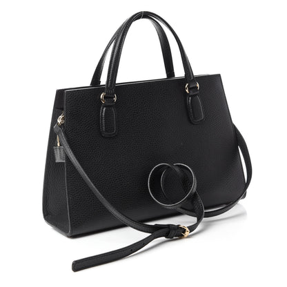 Gucci Pebbled Calfskin Medium Soho Top Handle Satchel Black 3 of 11